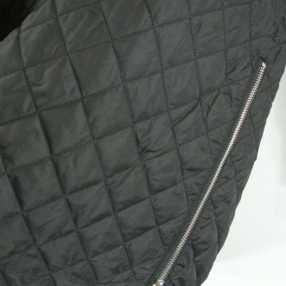 NEW Zella Longline Quilted Bomber Jacket in Black size M #2903 - Picture 9 of 11